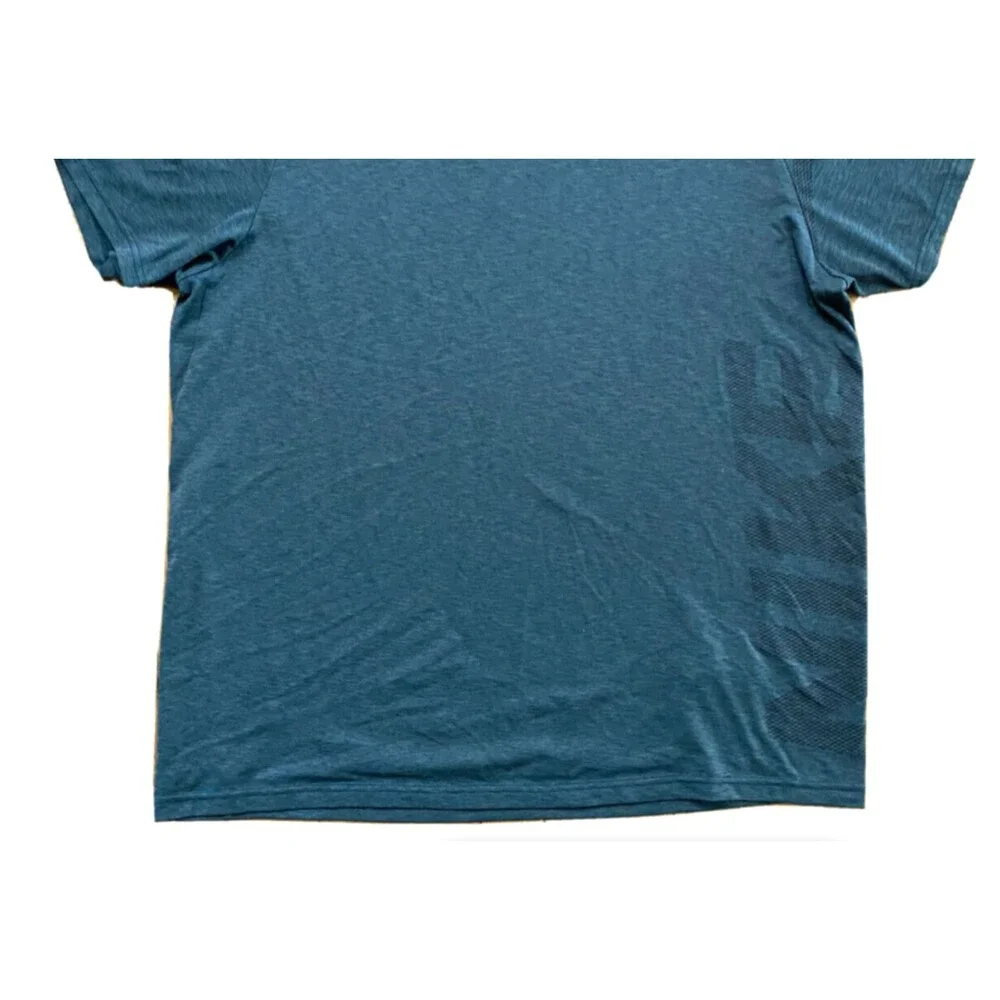 Nike Dri FIT Training Shirt Mens XXL Green Heathered Swoosh Athletic Gym Tee